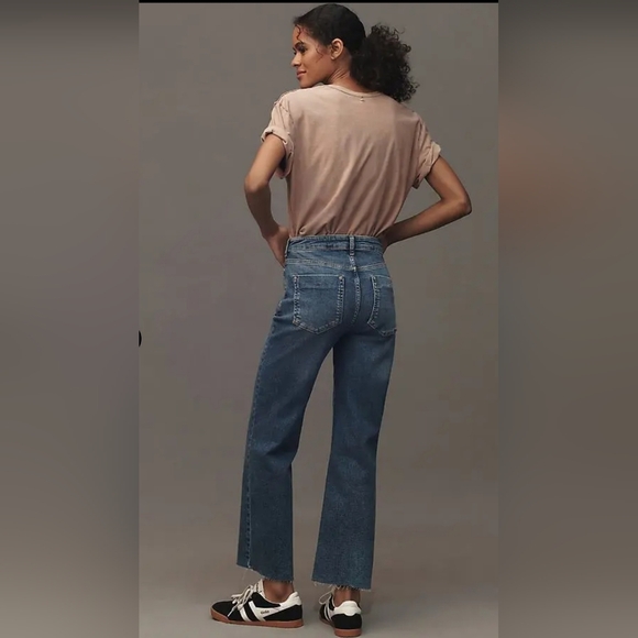 Pilcro The Annie High Rise Straight Leg Jeans Size 28 EUC Raw Hem Anthropologie - Picture 13 of 15